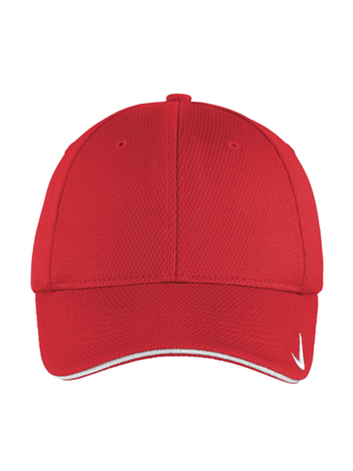 Unisex Dri-FIT Stretch Mesh Sandwich Bill Cap - NKFD9718 - University Red/ White