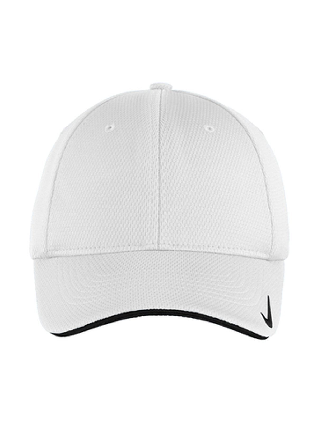 Unisex Dri-FIT Stretch Mesh Sandwich Bill Cap - NKFD9718 - White/ Black