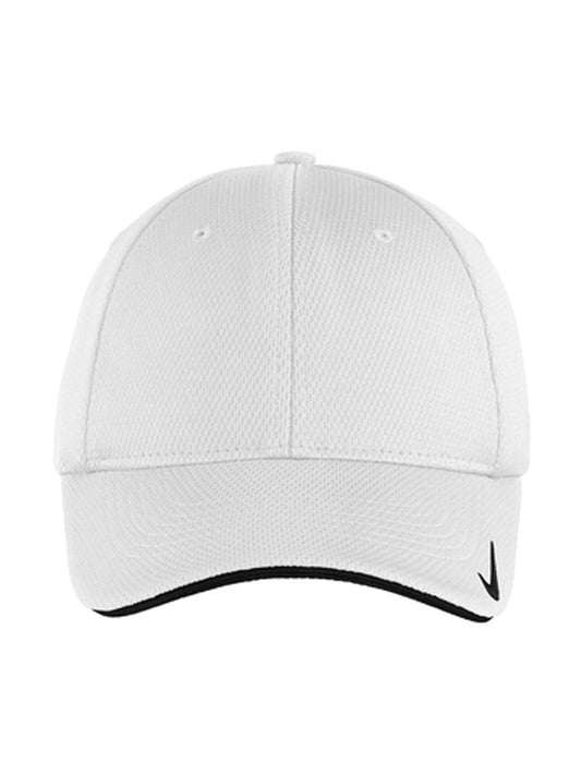 Unisex Dri-FIT Stretch Mesh Sandwich Bill Cap - NKFD9718 - White/ Black
