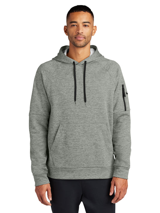 Men's 2-Pocket Fleece Pullover Hoodie - NKFD9735 - Dark Grey Heather