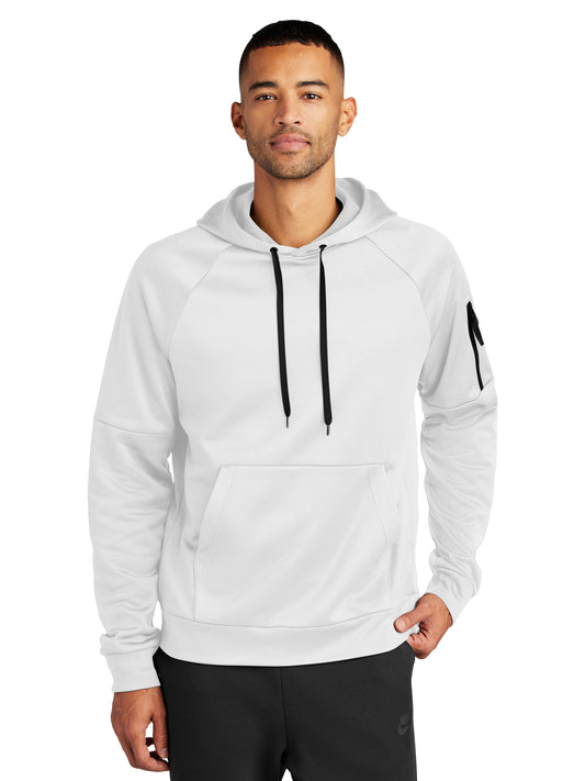 Men's 2-Pocket Fleece Pullover Hoodie - NKFD9735 - White