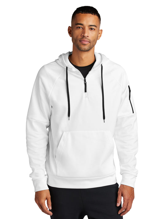 Men's 2-Pocket 1/4-Zip Fleece Hoodie - NKFD9742 - White