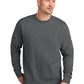 Men's Club Fleece Sleeve Swoosh Crew Neck Sweatshirt - NKFD9863 - Charcoal Heather