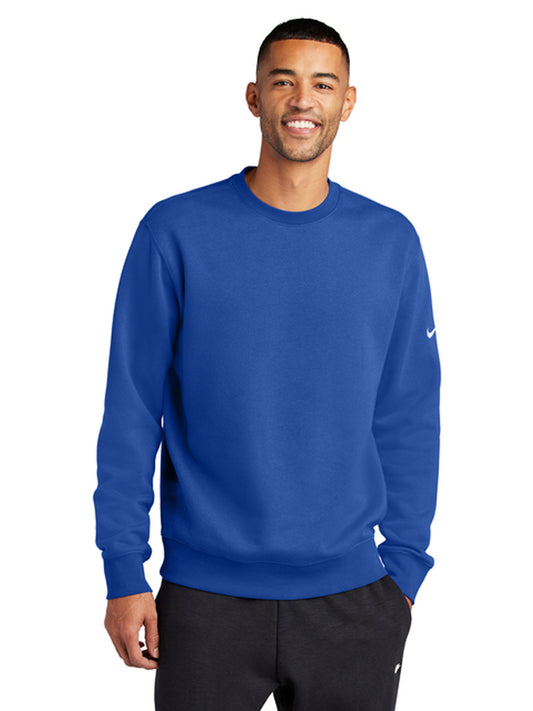 Men's Club Fleece Sleeve Swoosh Crew Neck Sweatshirt - NKFD9863 - Game Royal