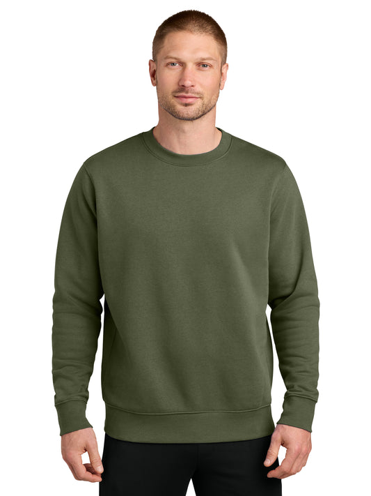 Men's Club Fleece Sleeve Swoosh Crew Neck Sweatshirt - NKFD9863 - Medium Olive
