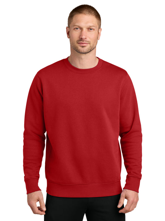 Men's Club Fleece Sleeve Swoosh Crew Neck Sweatshirt - NKFD9863 - University Red