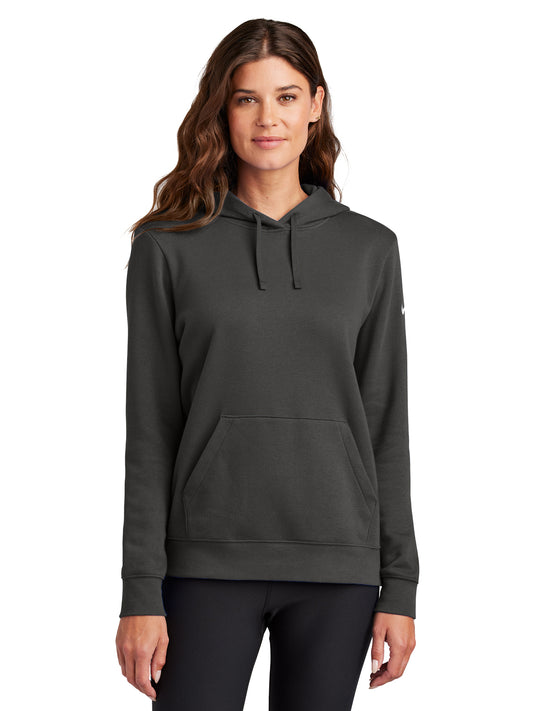 Women's 1-Pocket Fleece Club Fleece Pullover Hoodie - NKFD9889 - Anthracite
