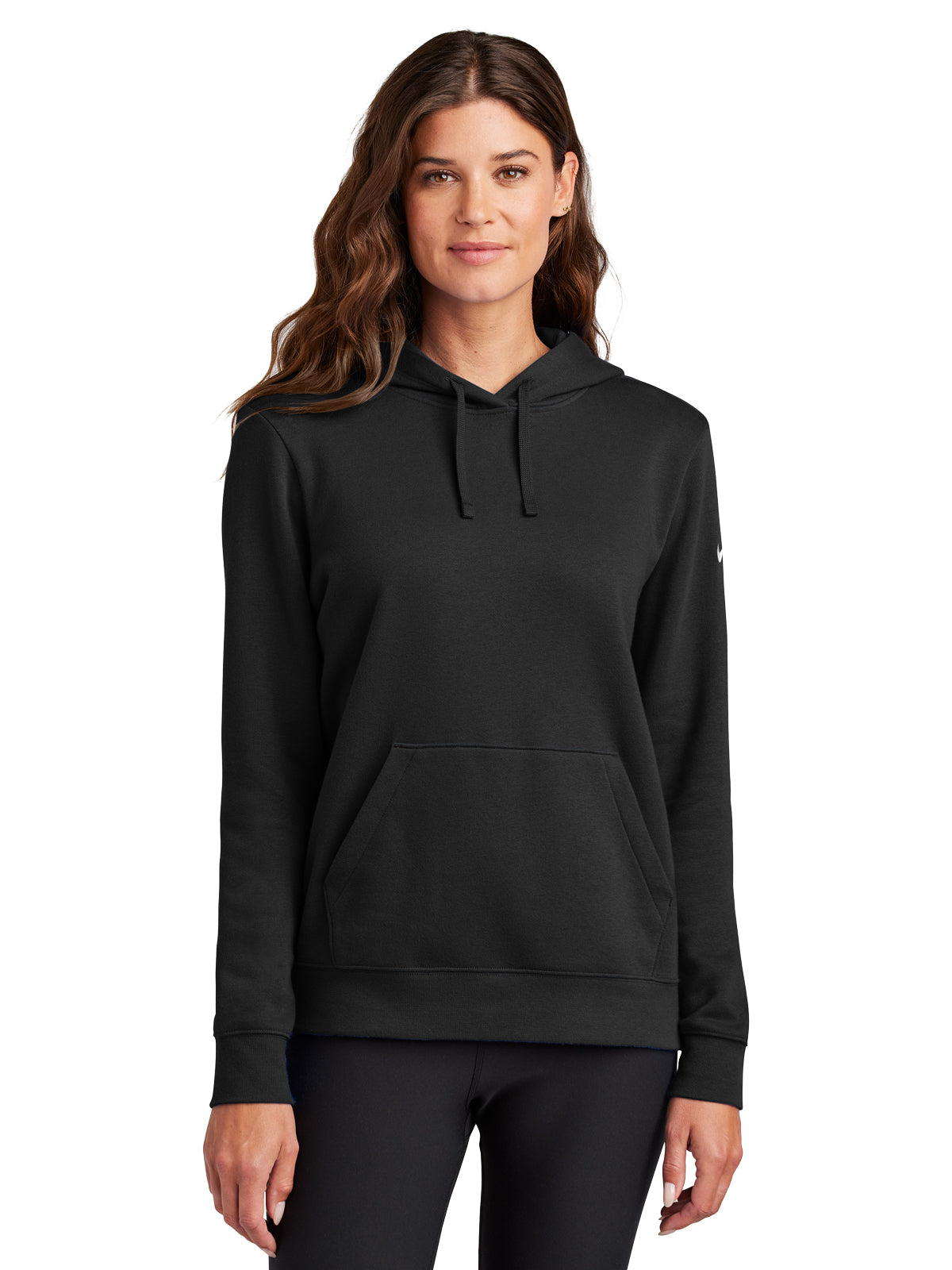 Women's 1-Pocket Fleece Club Fleece Pullover Hoodie - NKFD9889 - Black