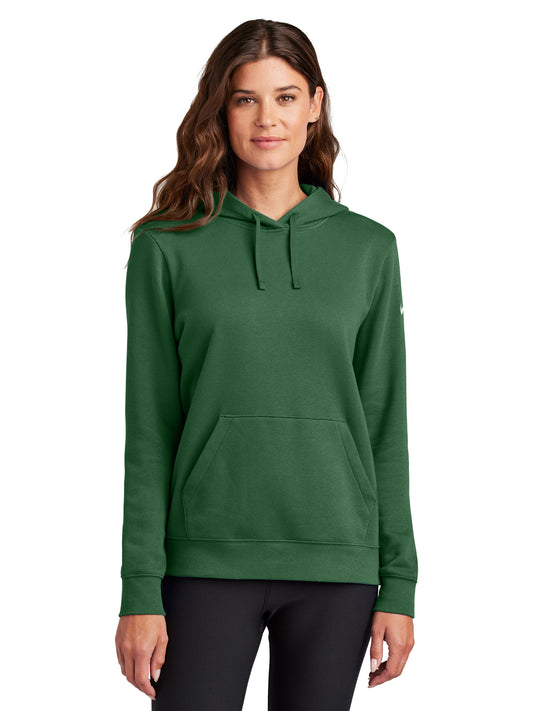 Women's 1-Pocket Fleece Club Fleece Pullover Hoodie - NKFD9889 - Gorge Green