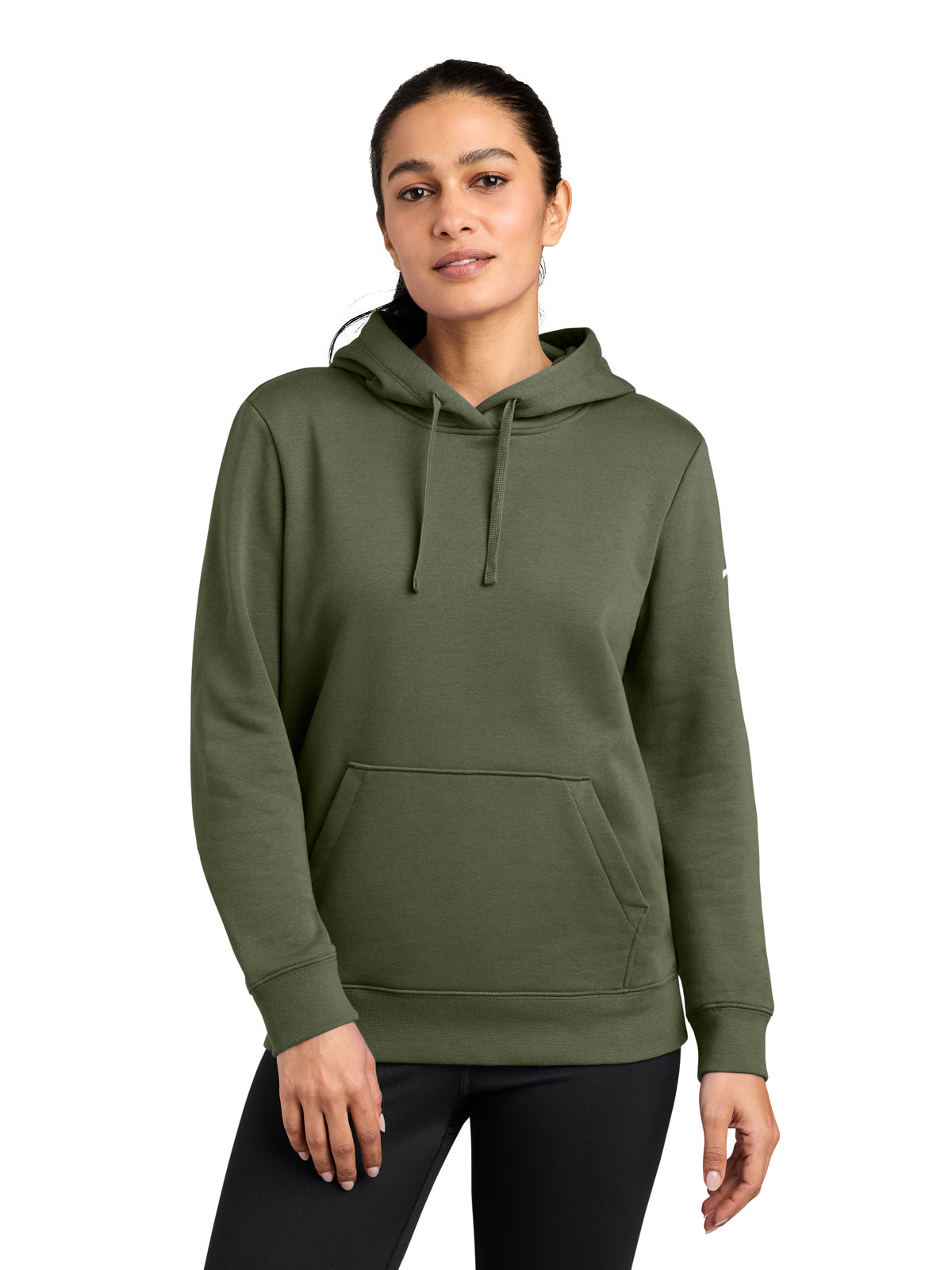 Women's 1-Pocket Fleece Club Fleece Pullover Hoodie - NKFD9889 - Medium Olive