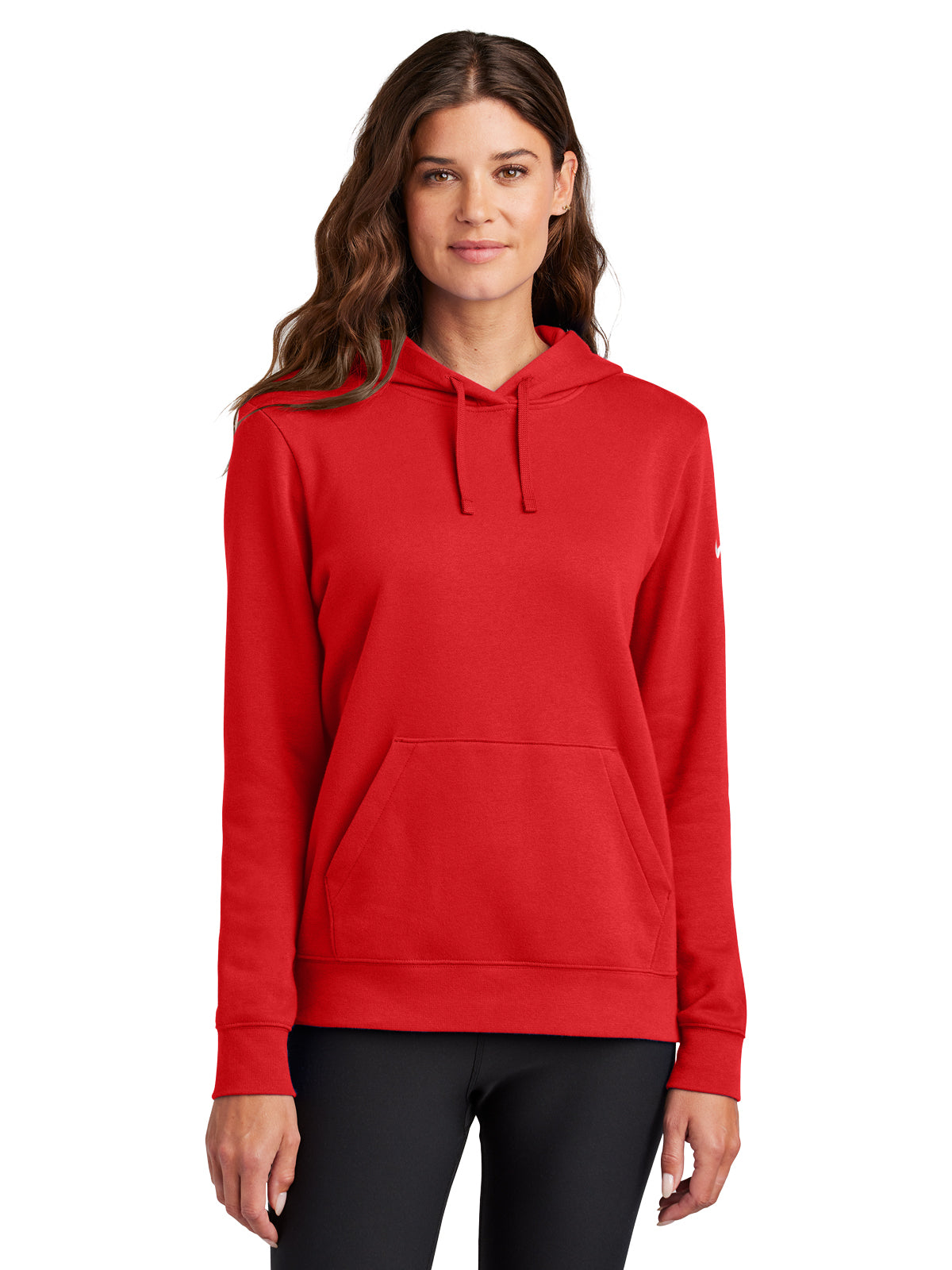Women's 1-Pocket Fleece Club Fleece Pullover Hoodie - NKFD9889 - University Red