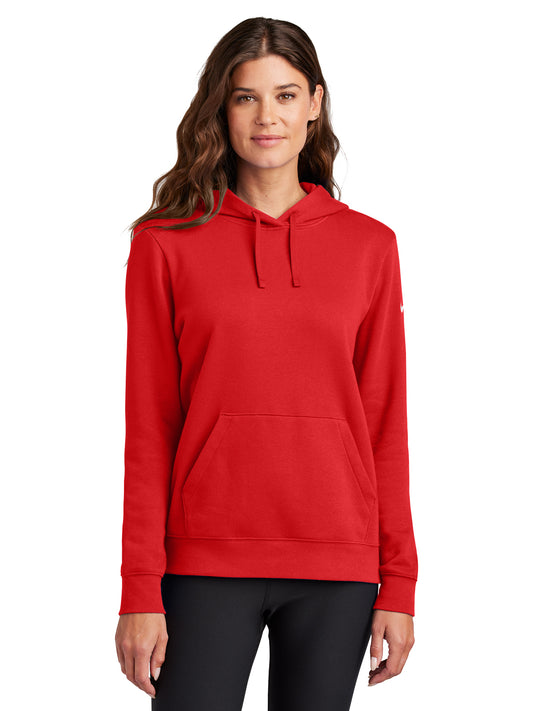Women's 1-Pocket Fleece Club Fleece Pullover Hoodie - NKFD9889 - University Red