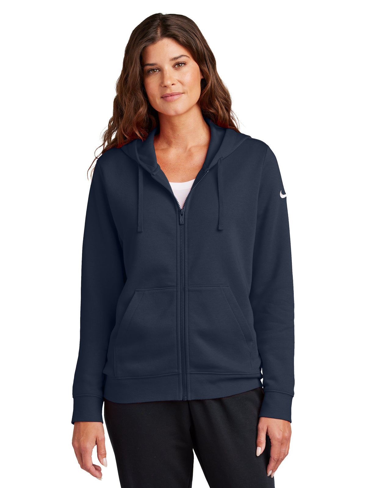 Women's 2-Pocket Fleece Full Zip Hoodie - NKFD9890 - Midnight Navy