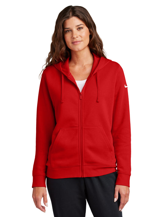 Women's 2-Pocket Fleece Full Zip Hoodie - NKFD9890 - University Red