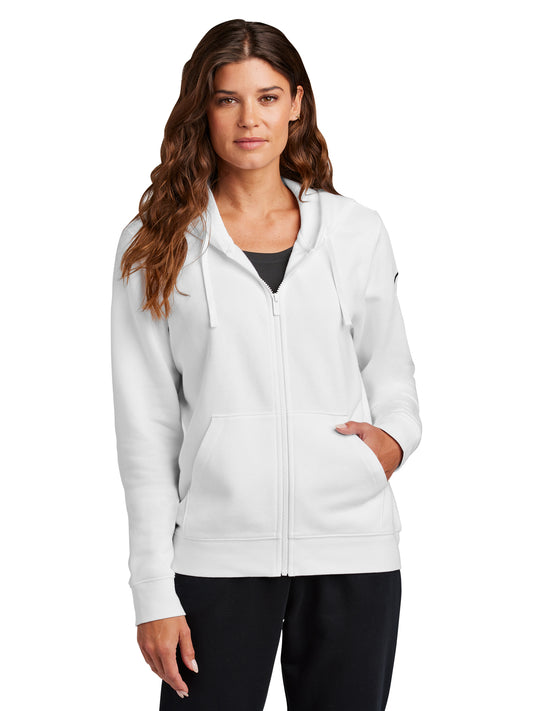 Women's 2-Pocket Fleece Full Zip Hoodie - NKFD9890 - White