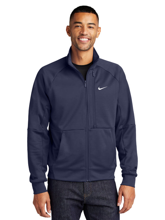 Men's Three-Pocket Full-Zip Chest Swoosh Jacket - NKFD9891 - Midnight Navy