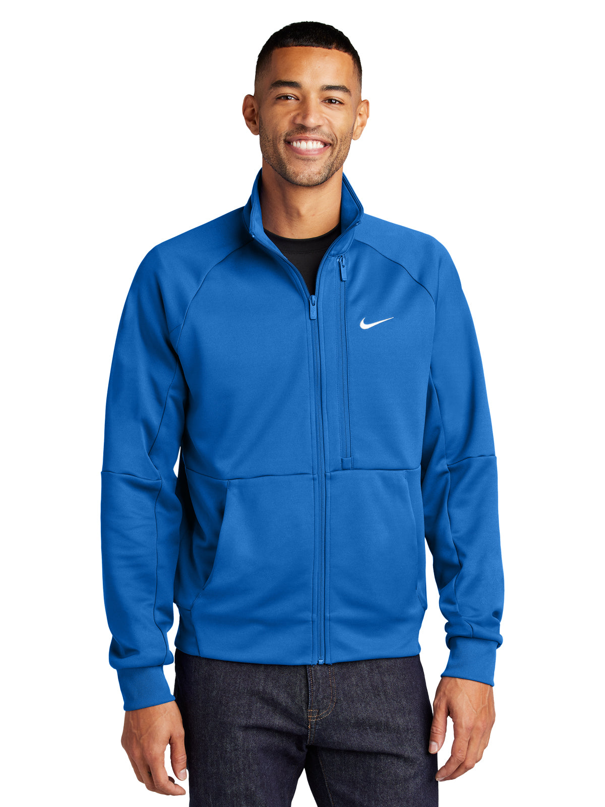 Men's Three-Pocket Full-Zip Chest Swoosh Jacket - NKFD9891 - Royal