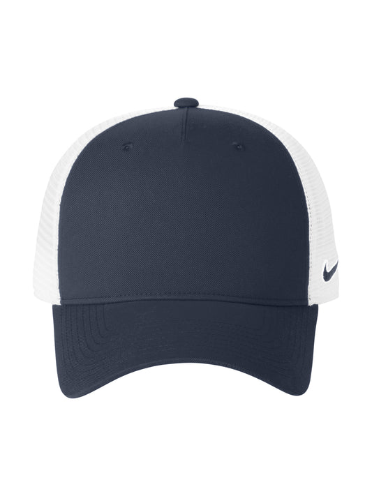 Unisex Snapback Mesh Trucker Cap - NKFN9893 - Navy/ White