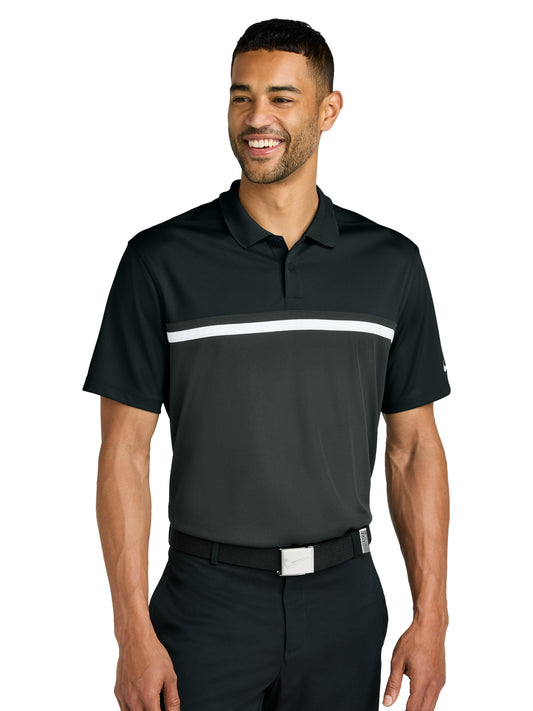 Men's Dri-FIT Victory Colorblock Polo - NKFQ3968 - Black/ Anthracite/ White