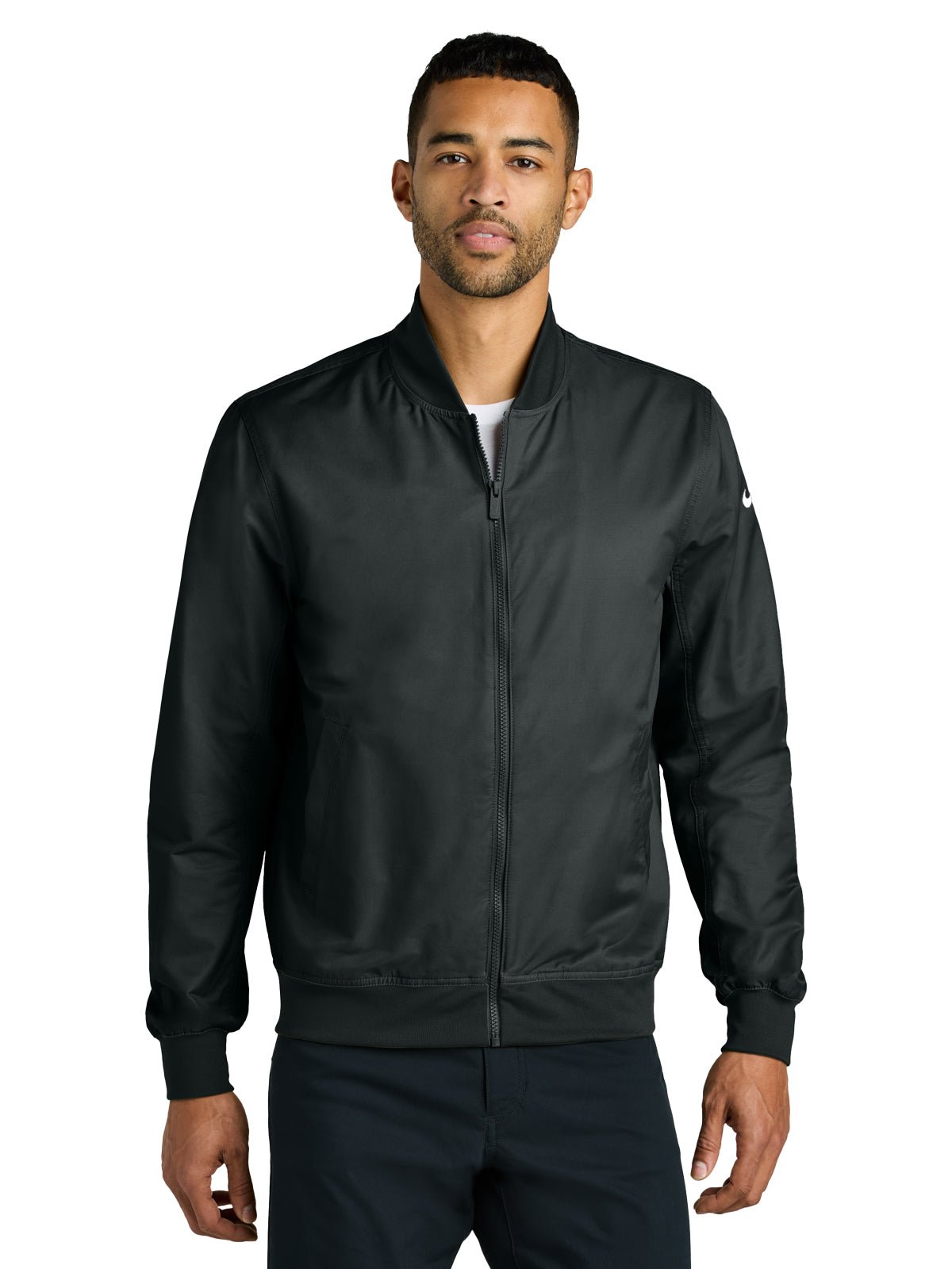 Men's Two-Pocket Bomber Jacket - NKFQ4759 - Black