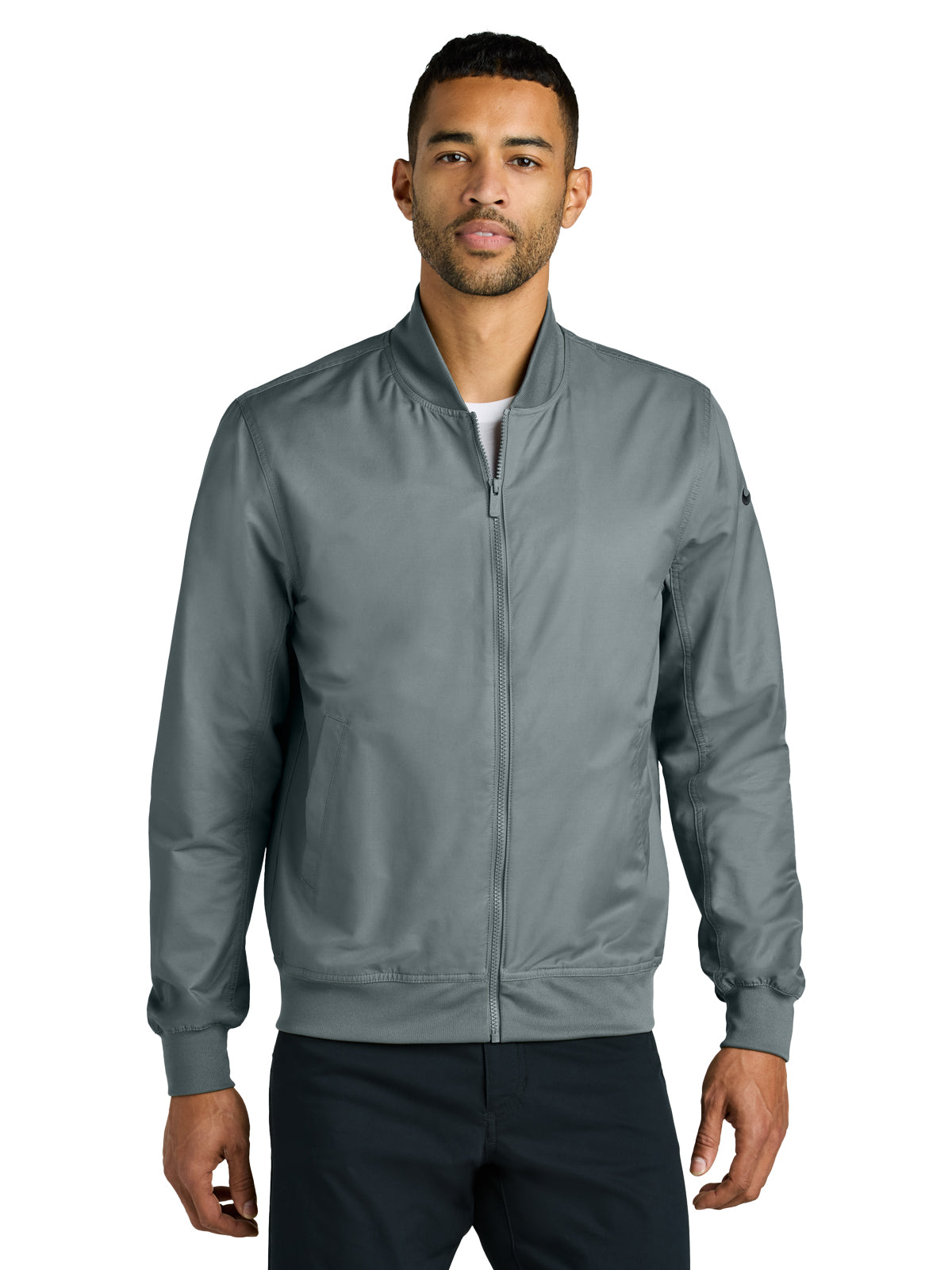 Men's Two-Pocket Bomber Jacket - NKFQ4759 - Cool Grey