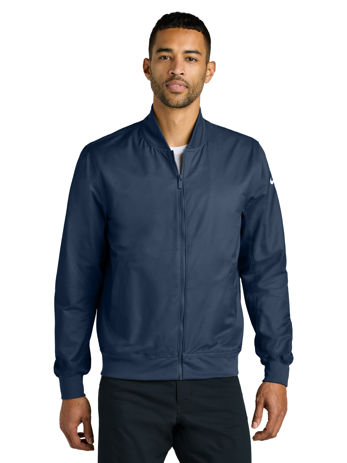 Men's Two-Pocket Bomber Jacket - NKFQ4759 - Midnight Navy