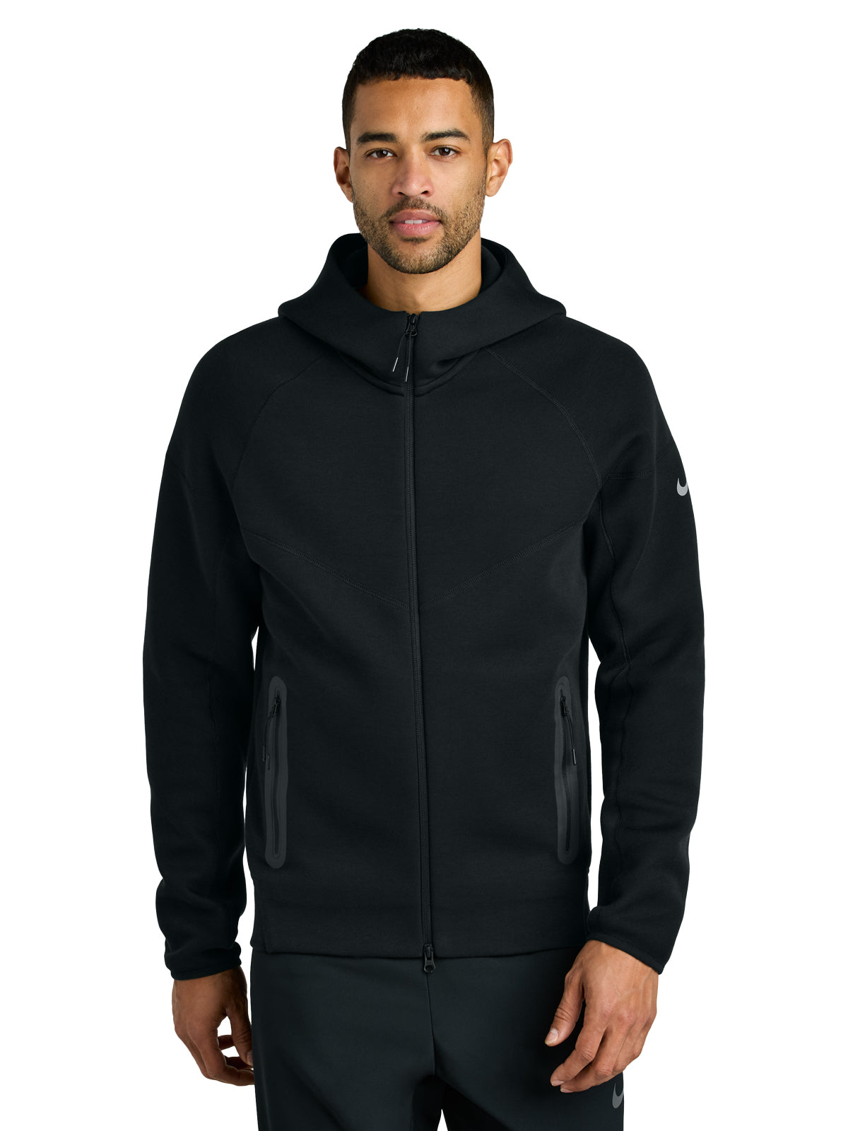 Men's 2-Pocket Tech Fleece Full-Zip Hoodie - NKFQ4762 - Black