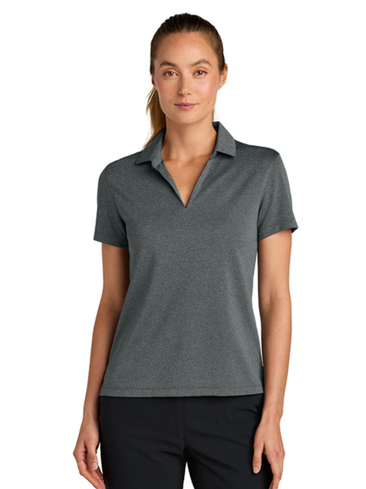 Women's Pocketless Smooth Heather Polo - NKFQ4793 - Anthracite Heather