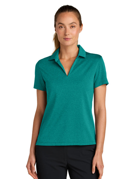 Women's Pocketless Smooth Heather Polo - NKFQ4793 - Bright Spruce Heather
