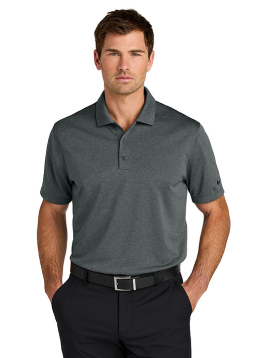 Men's Pocketless Smooth Heather Polo - NKFQ4794 - Anthracite Heather