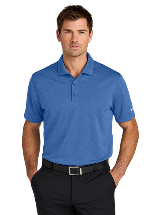 Men's Pocketless Smooth Heather Polo - NKFQ4794 - Game Royal Heather