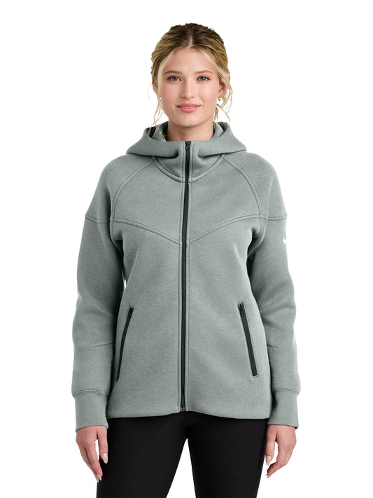 Women's Tech Fleece Full-Zip Hoodie Sweatshirt - NKFQ4798 - Dark Grey Heather