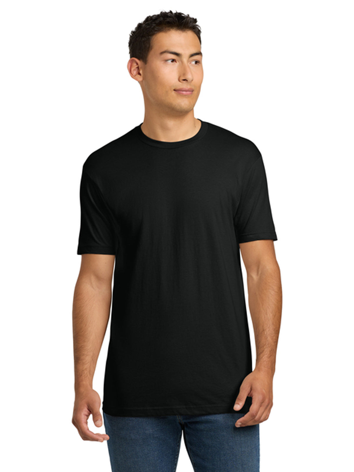 Unisex Pocketless Cotton Tee - NL3600 - Black
