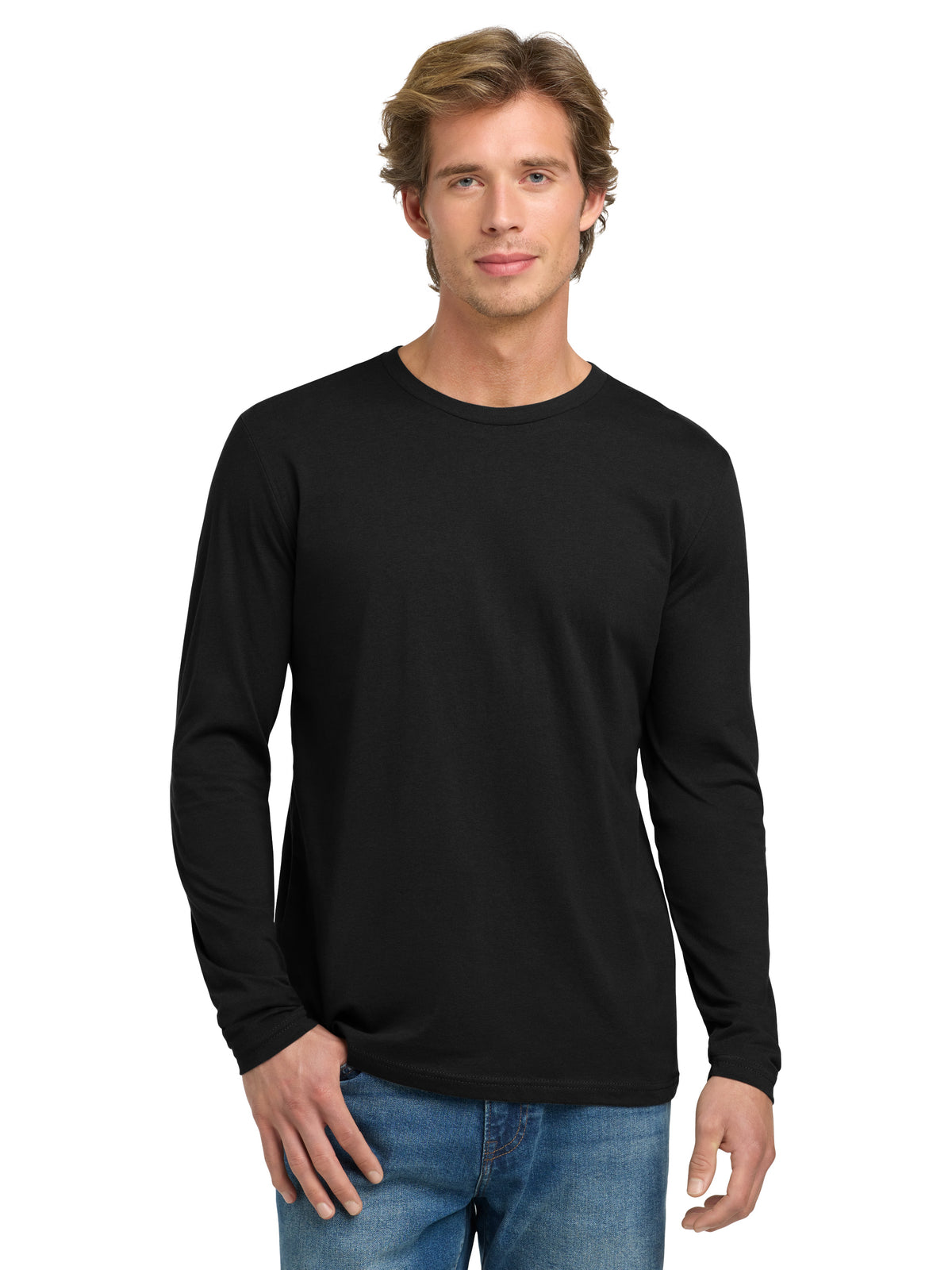 Unisex Pocketless Long Sleeve Tee - NL3601 - Black