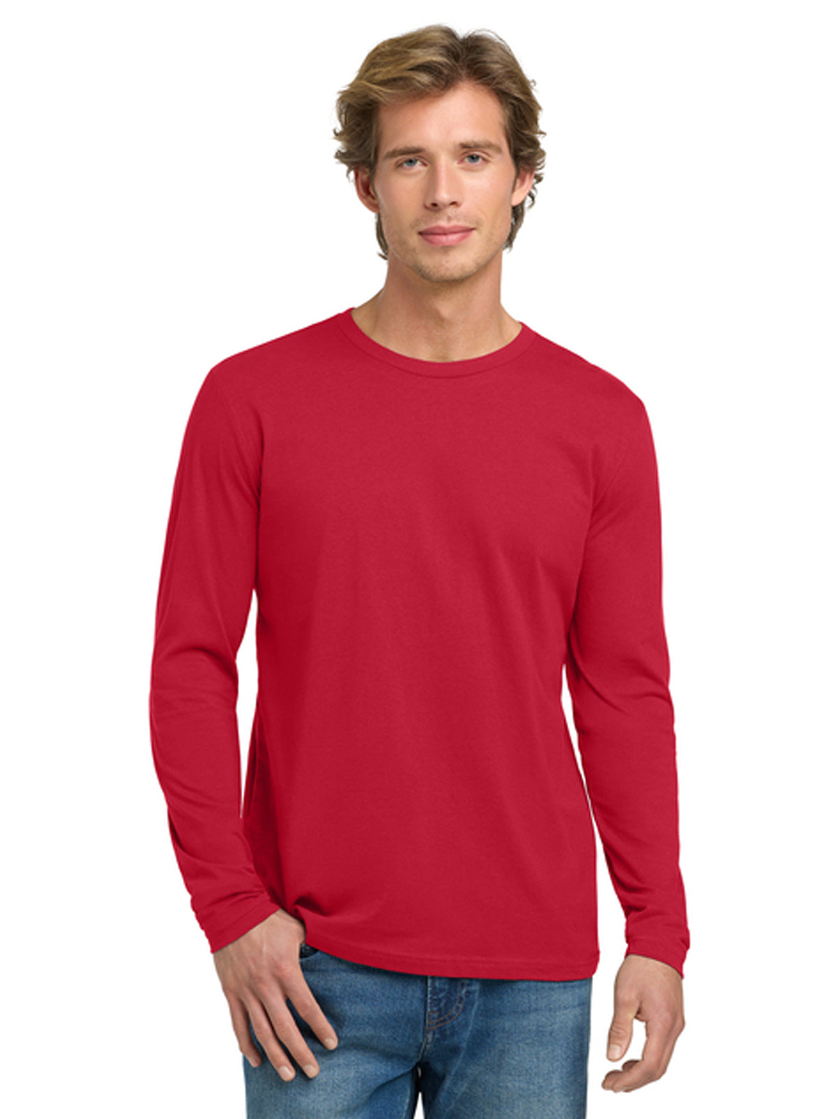 Unisex Pocketless Long Sleeve Tee - NL3601 - Red