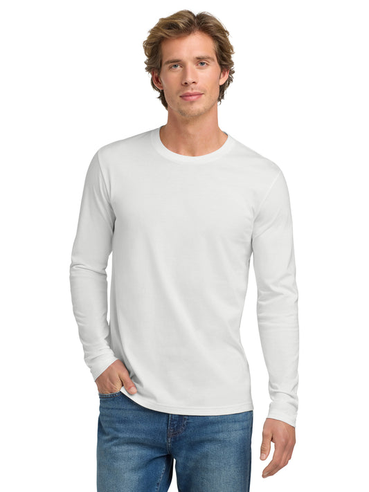 Unisex Pocketless Long Sleeve Tee - NL3601 - White