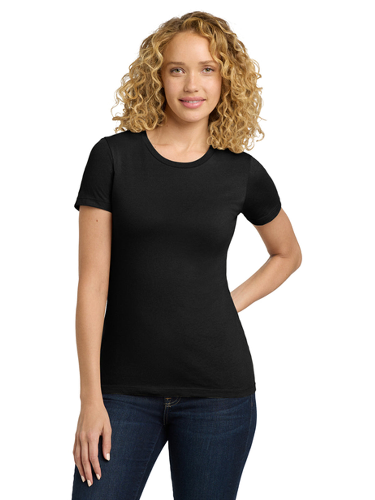 Women's Pocketless Cotton Tee - NL3900 - Black