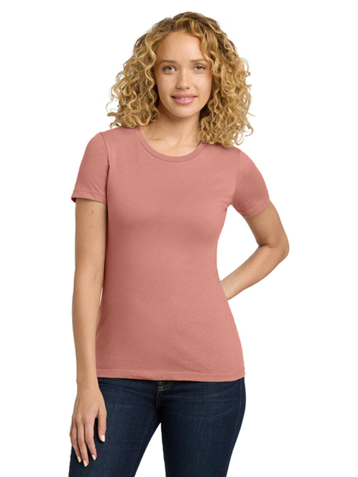 Women's Pocketless Cotton Tee - NL3900 - Desert Pink