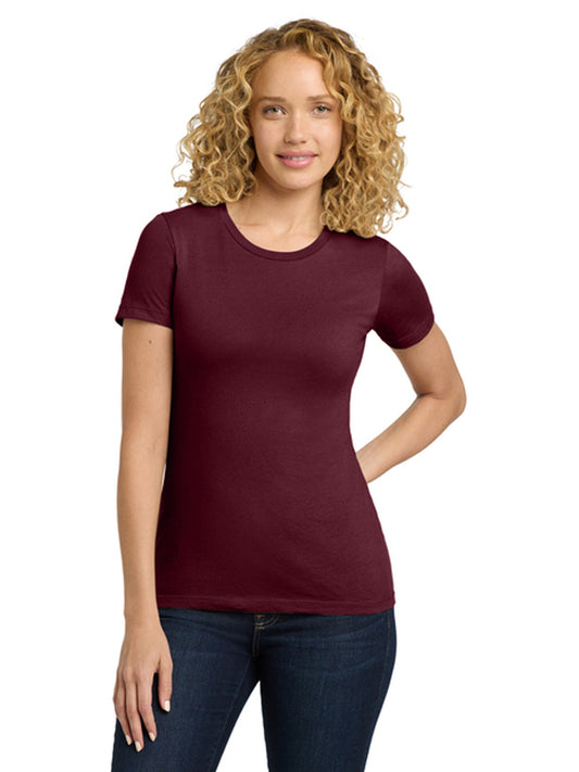 Women's Pocketless Cotton Tee - NL3900 - Maroon