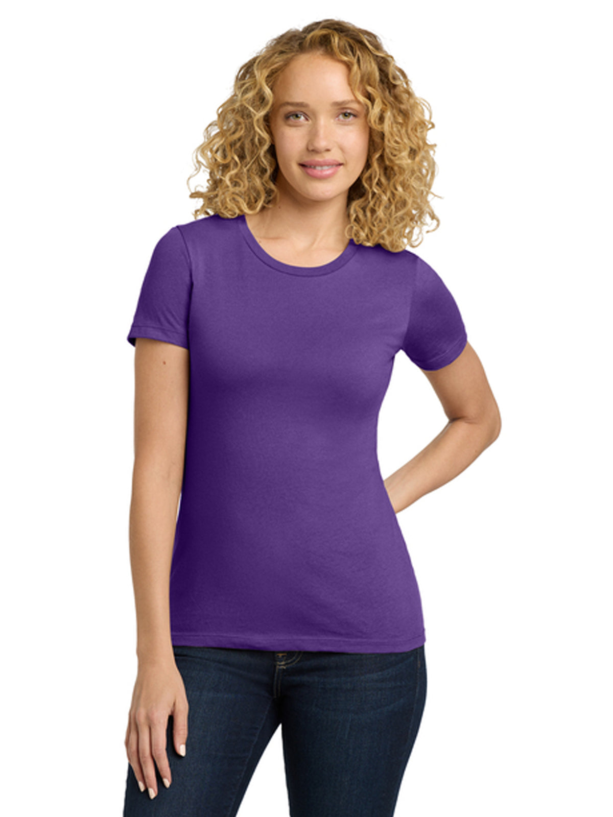 Women's Pocketless Cotton Tee - NL3900 - Purple Rush