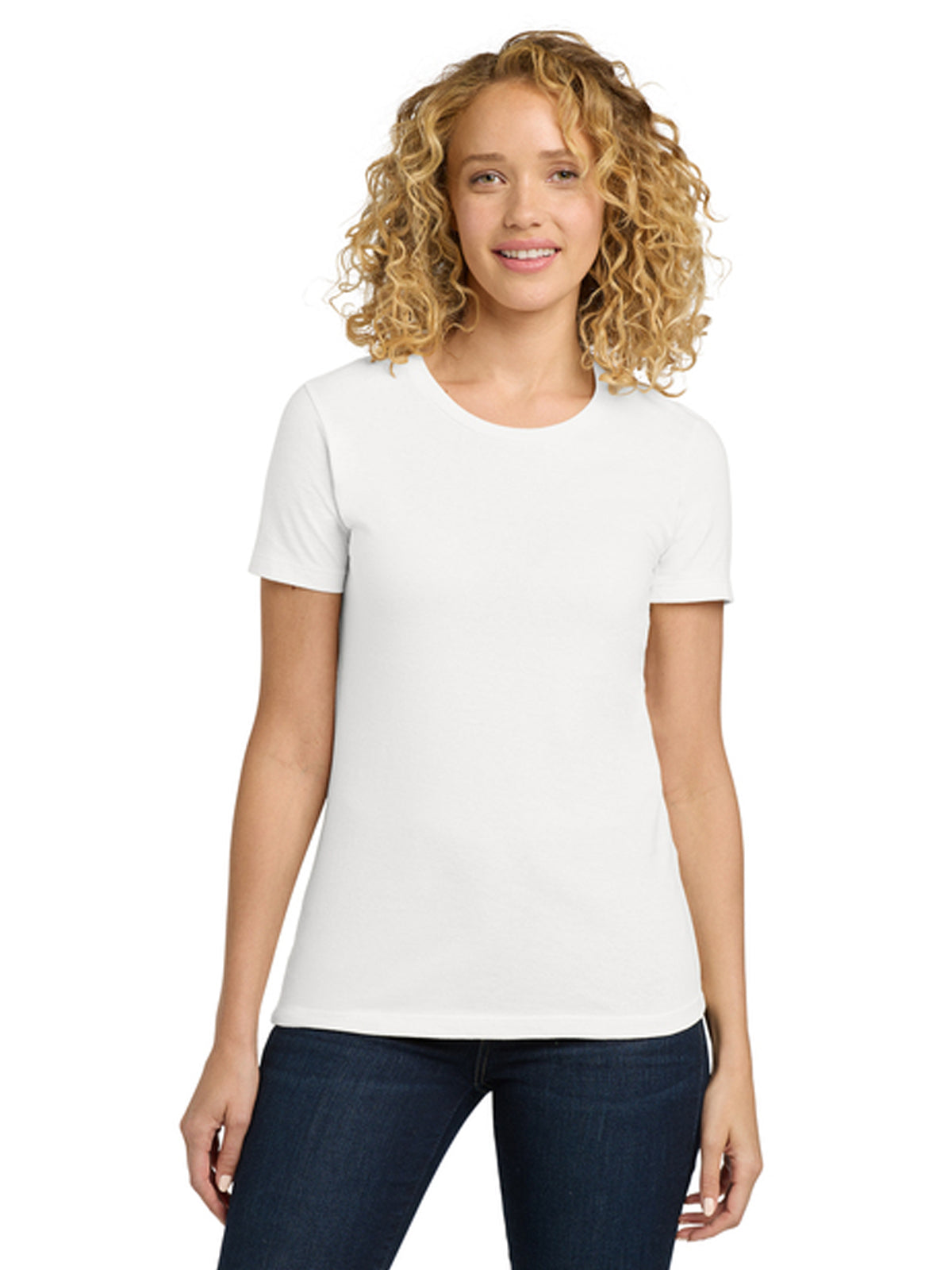 Women's Pocketless Cotton Tee - NL3900 - White
