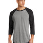Unisex 3/4 Sleeve Raglan Tee - NL6051 - Vintage Black/Premium Heather