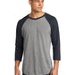 Unisex 3/4 Sleeve Raglan Tee - NL6051 - Vintage Navy/Premium Heather