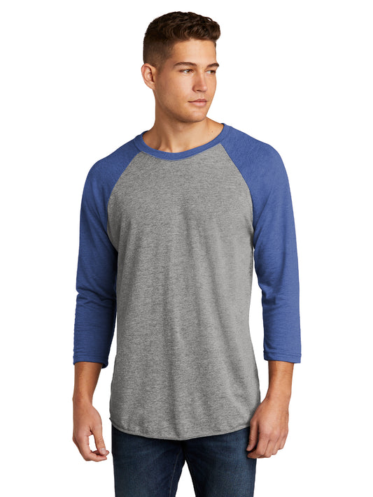 Unisex 3/4 Sleeve Raglan Tee - NL6051 - Vintage Royal/Premium Heather