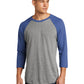 Unisex 3/4 Sleeve Raglan Tee - NL6051 - Vintage Royal/Premium Heather