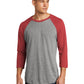 Unisex 3/4 Sleeve Raglan Tee - NL6051 - Vintage Red/Premium Heather