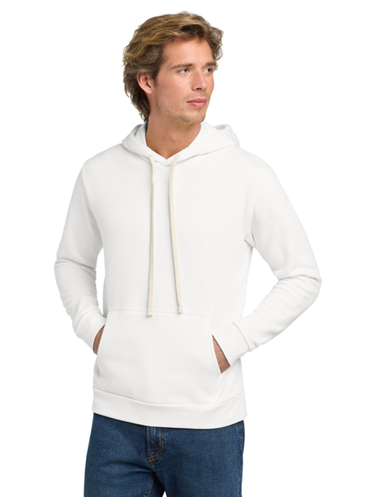 Unisex 1-Pocket Pullover Hoodie - NL9303 - White