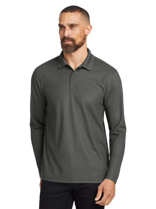 Men's Caliber2.0 Long Sleeve Polo - OG105 - Diesel Grey