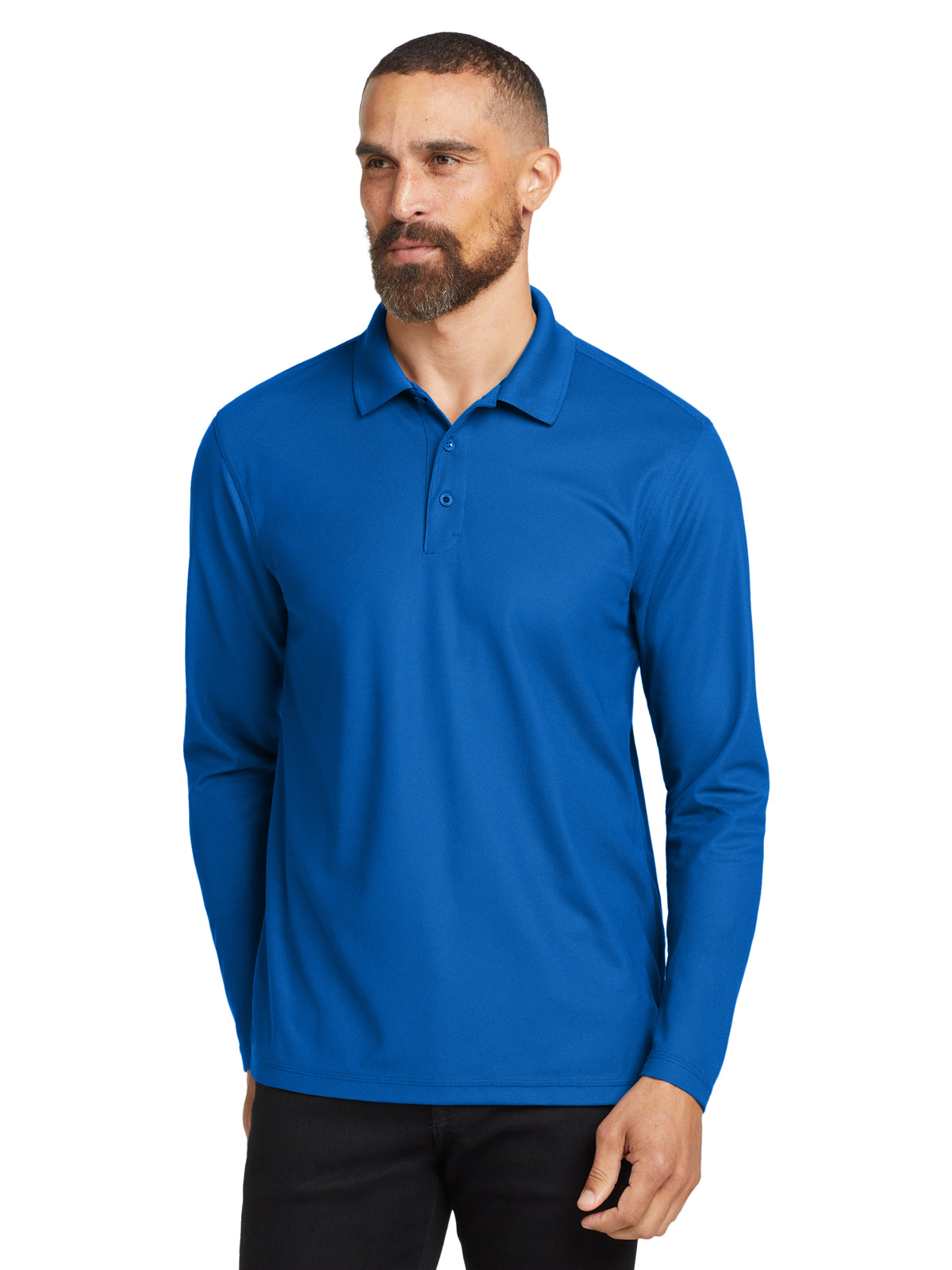 Men's Caliber2.0 Long Sleeve Polo - OG105 - Electric Blue