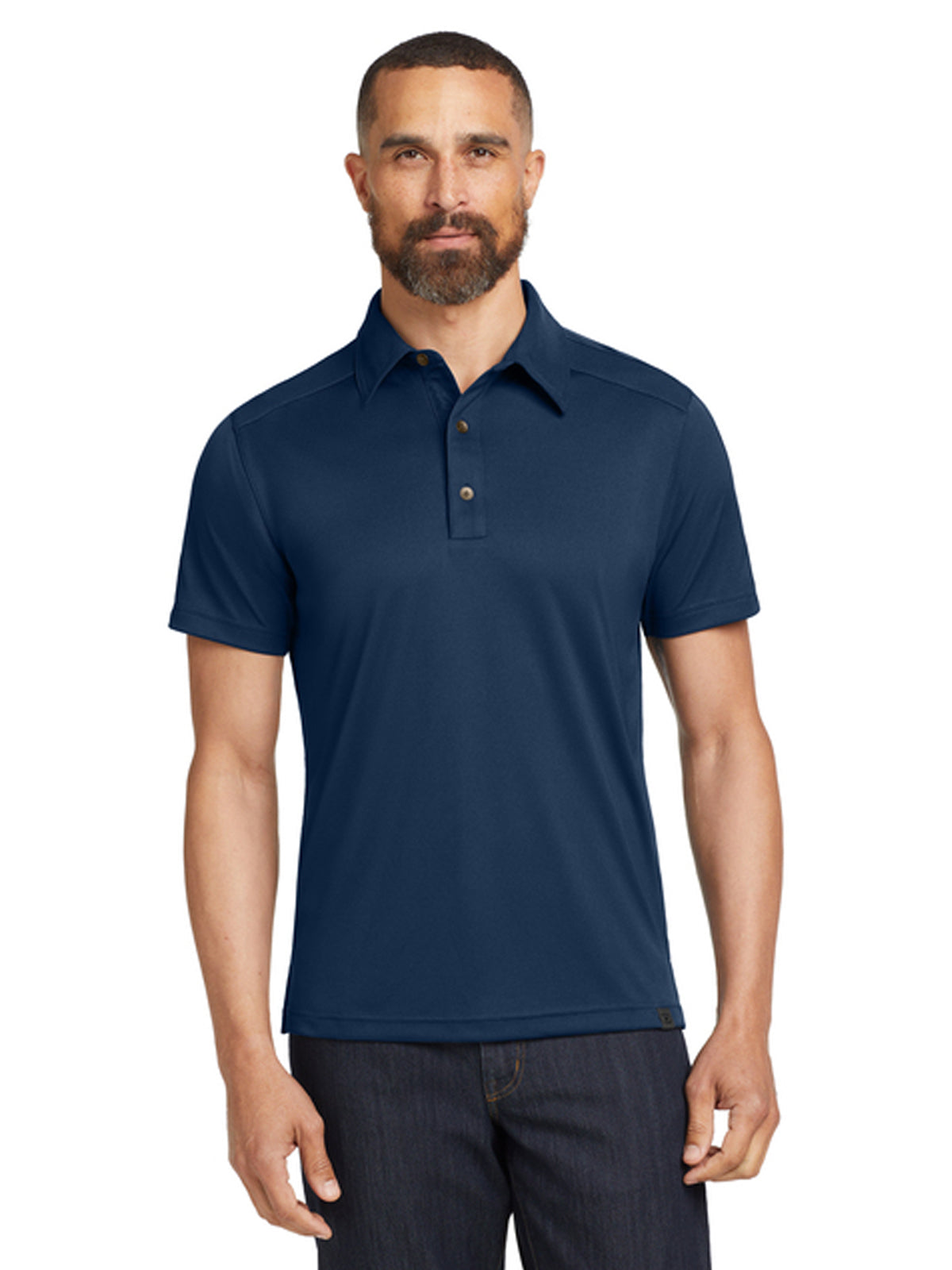 Men's Pocketless Hybrid Polo - OG109 - Blue Indigo